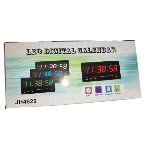 LED Digital Clock Calendar Thermometer 3-in-1 | Multi-Function Timepiece