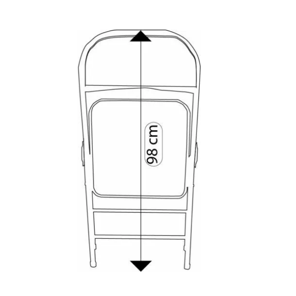 Foldable Metal Chair with Padded Seat - Portable and Comfortable