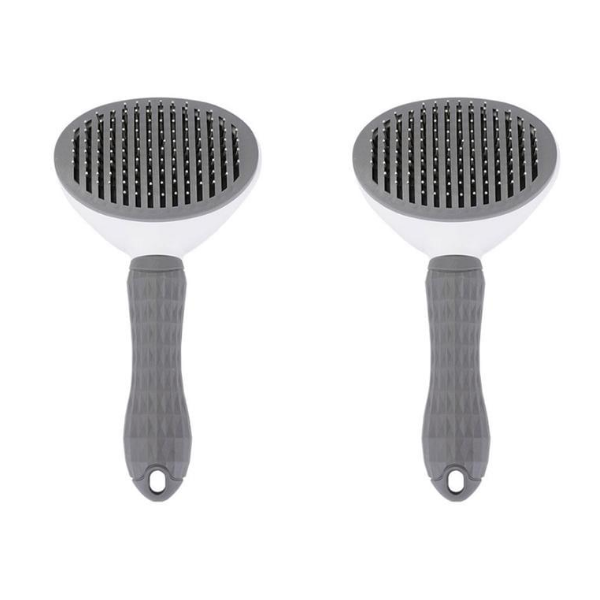 Premium Pet Grooming Brush | Effective Shedding and Fur Detangling Tool - Set of 2