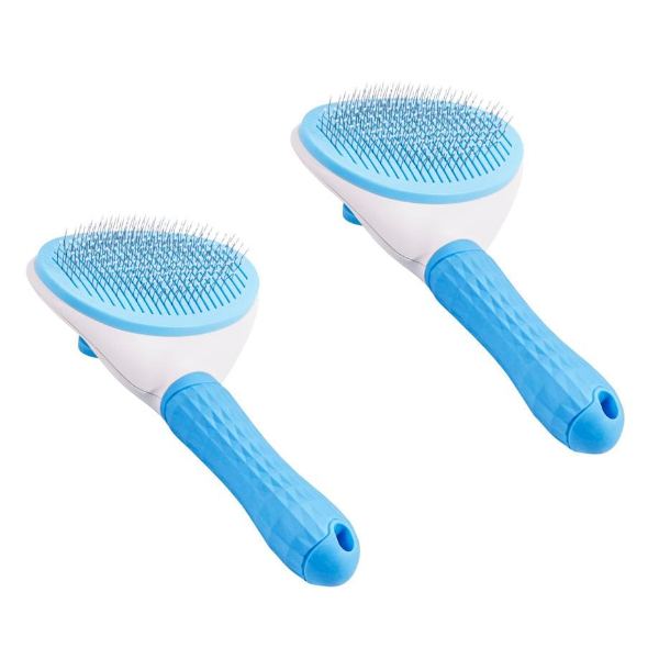 Premium Pet Grooming Brush | Effective Shedding and Fur Detangling Tool - Set of 2