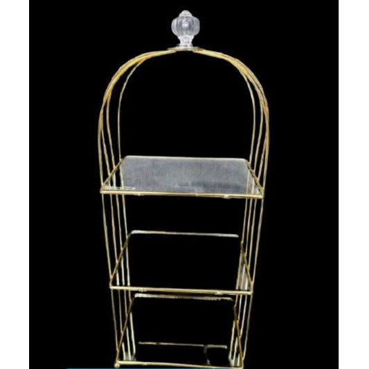 3 Tier - Designer Gold Mirror stand