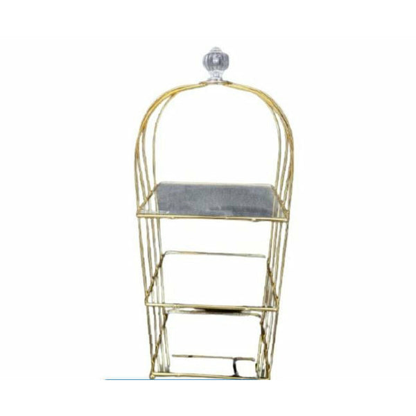3 Tier - Designer Gold Mirror stand