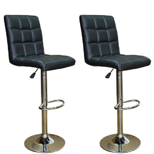 Imprezza Faux leather barstool - Block design- set of 2
