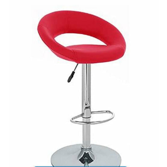 Faux Leather Swivel Cut-out Bar Stool. Available in Black , Brown , Red or White