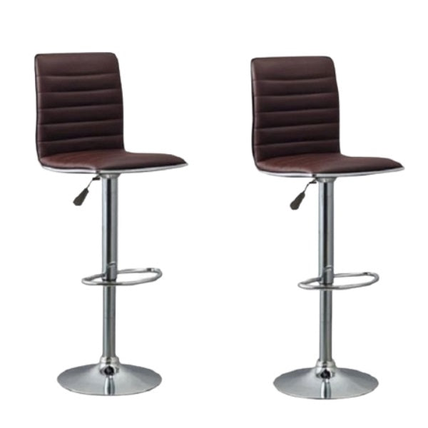 Pair of Elegant High-Back Barstools with Swivel and Footrest-Available in various colours