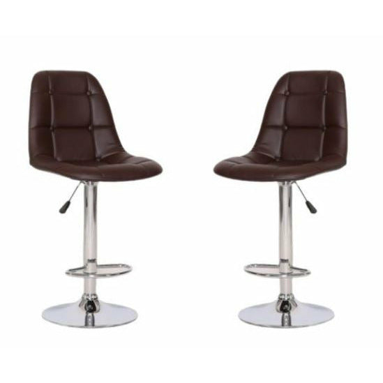 Chic Bucket Seat Bar Stools - Set of 2 - Available in Black , Red , Brown and White