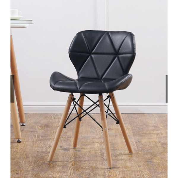 Bright Diamond Padded chairs with wooden legs - Various colours available