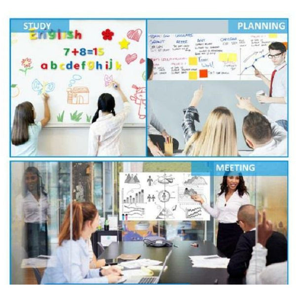 Whiteboard Self-adhesive Wall Sticker - 60cm x 100cm - 12 Sheets
