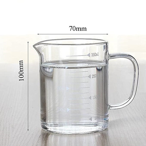 Set of borosilicate glass measuring jugs - 350ml and 500 ml