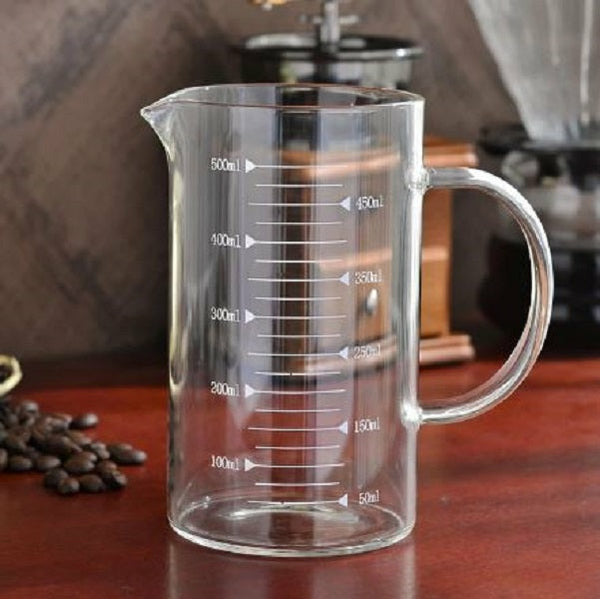 Set of borosilicate glass measuring jugs - 350ml and 500 ml