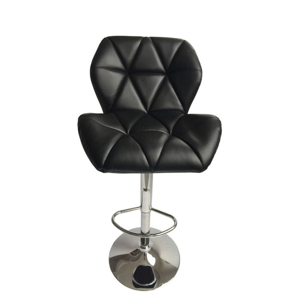 Hazlo Set of 2 Adjustable Kitchen Bar Stools - Black