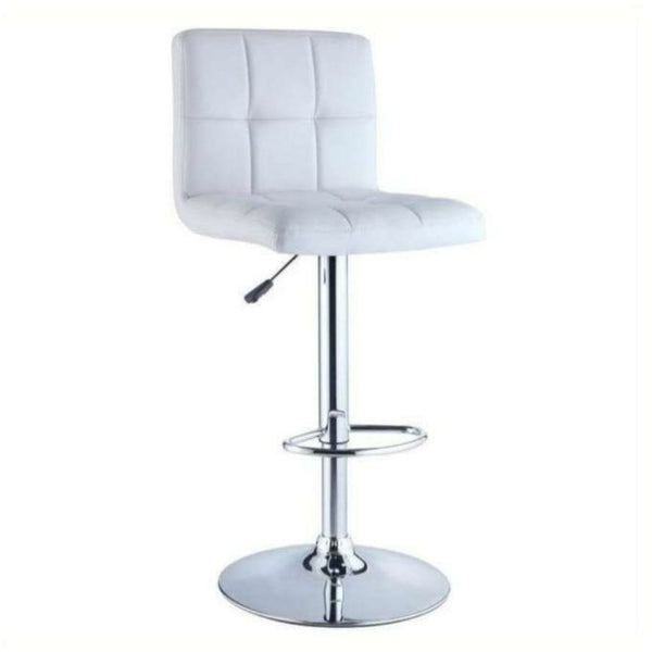 Faux Leather High Back Swivel Bar Stool. Available in various colours