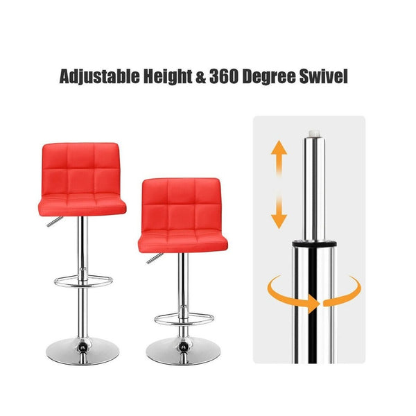 Kitchen Counter BarStools – Set of 2- Red