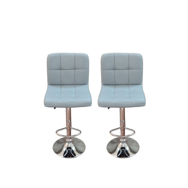 Ronin Faux Leather Swivel Bar Stool - Set of 2 white