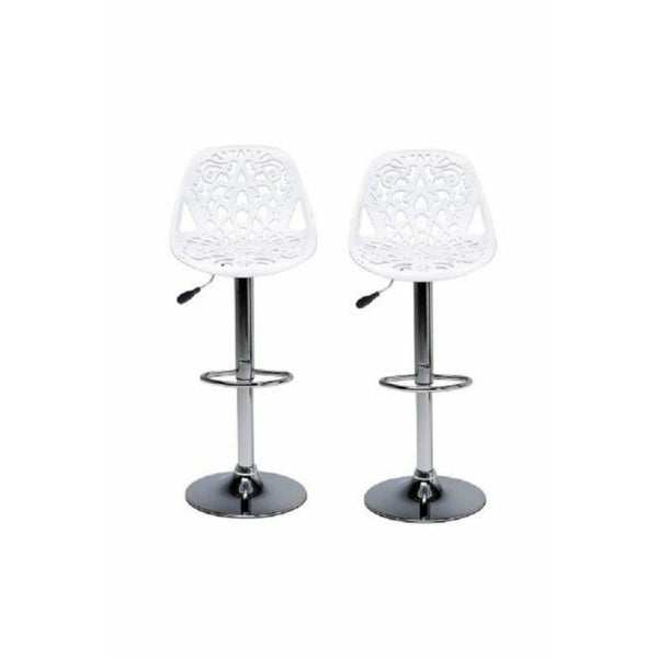 Reena Floral Barstool / Patio stools - Set of 2. Available in Black or White