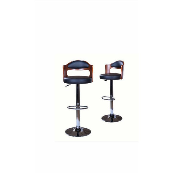 BG Contemporary Design Wooden and Leather Bar stool