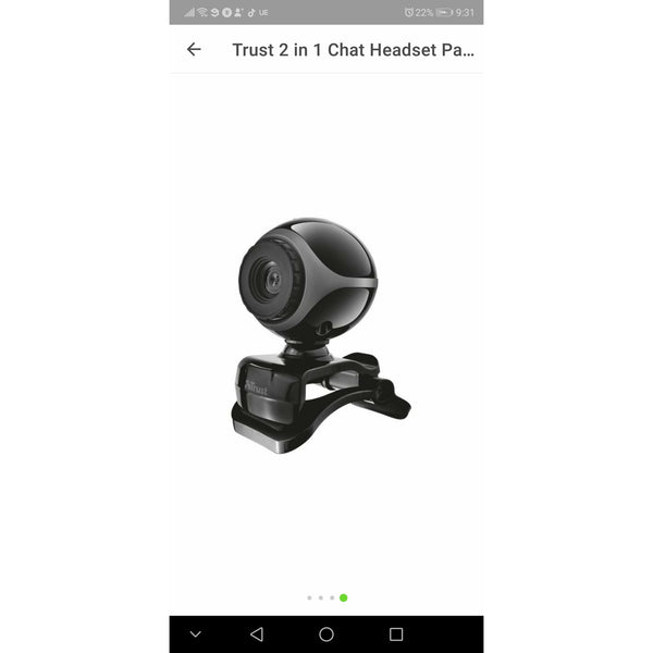 Trust 2 in 1 Chat Headset Pack-Includes Exis Stylish VGA Webcam