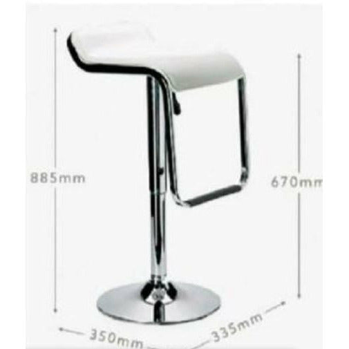 Barstool - Stylish Lowback PU leather barstools - set of 2 . Available in Black , Red or White