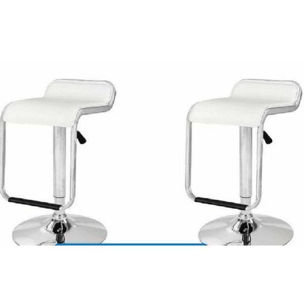 Barstool - Stylish Lowback PU leather barstools - set of 2 . Available in Black , Red or White