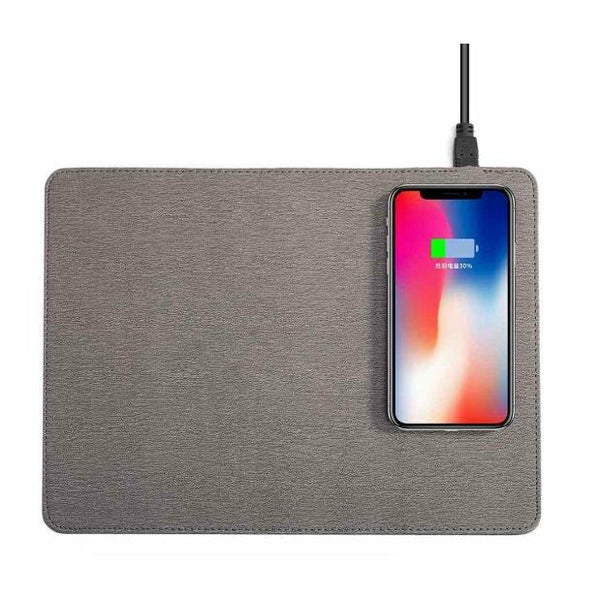 Wireless Charging Mouse Pad. Available in Black, Brown or Grey