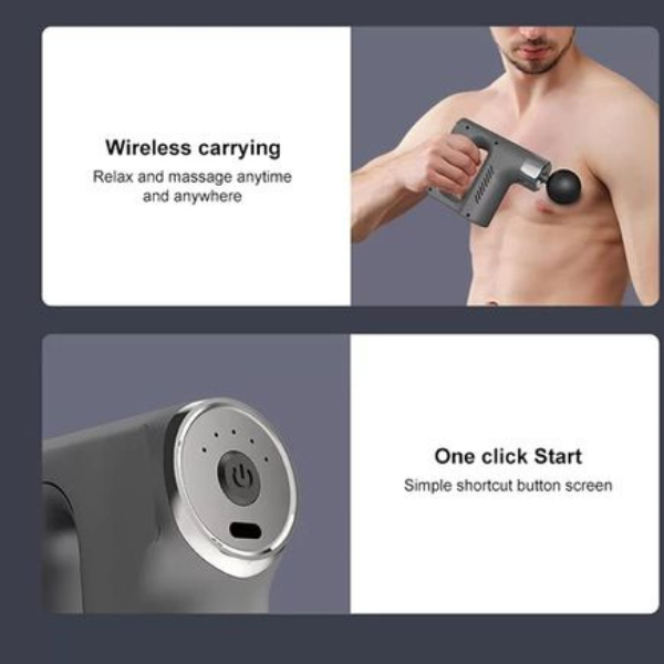 Massage Gun with 4 Attachments - Deep Tissue Pain Relief