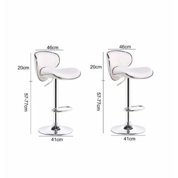 Set of 2 Modern Sports Barstools with Lint Roller - Available in Black , Brown , Red an White