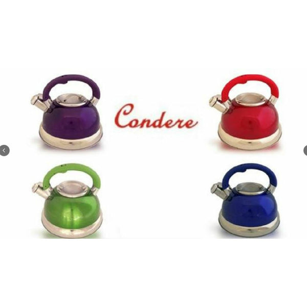 Classic whistling kettle - 3 L capacity, ideal for gas stoves. Available in various colours