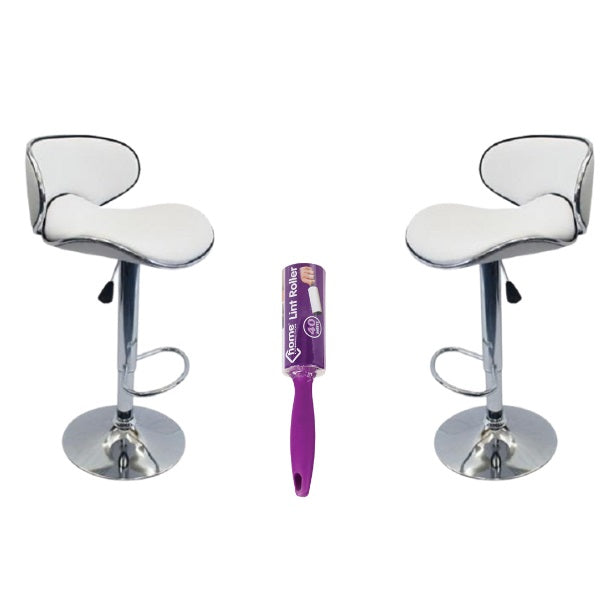 Set of 2 Modern Sports Barstools with Lint Roller - Available in Black , Brown , Red an White