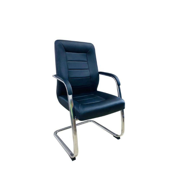 Black Leather Visitors Office Chair