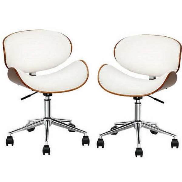 Floki Stylish Desk Chair set of 2- Available in Black or White