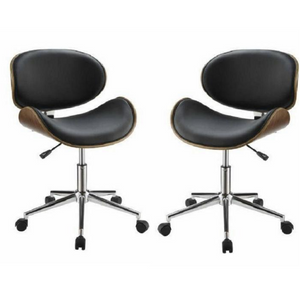Floki Stylish Desk Chair set of 2- Available in Black or White