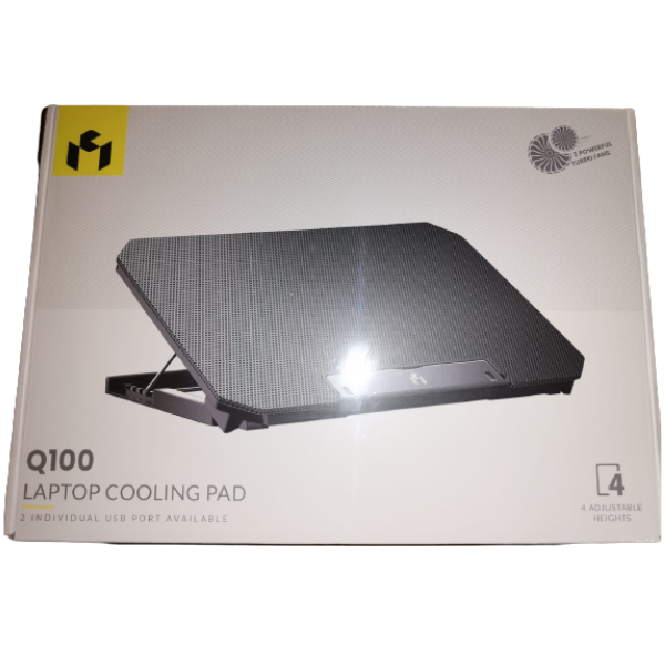 Ergonomic Laptop Cooling Stand | Powerful Cooling, 4 Height Adjustable Levels, Dual USB Port | Slim Lightweight Design