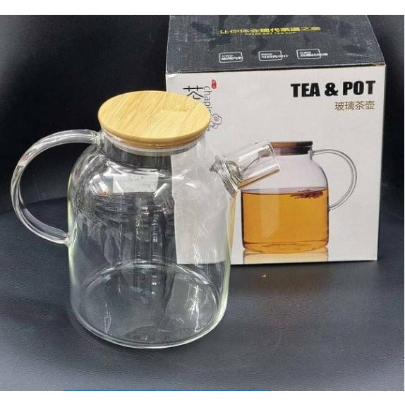 Elegant Glass Teapot / Kettle with lid (1,5L)