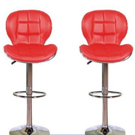 Stylish Barstool -Set of 2. Available in Black or Red