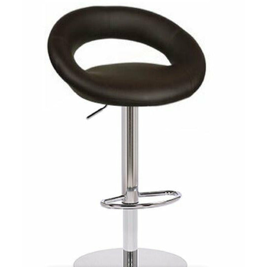 Faux Leather Swivel Cut-out Bar Stool. Available in Black , Brown , Red or White