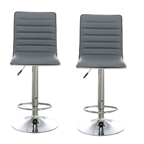 Pair of Elegant High-Back Barstools with Swivel and Footrest-Available in various colours