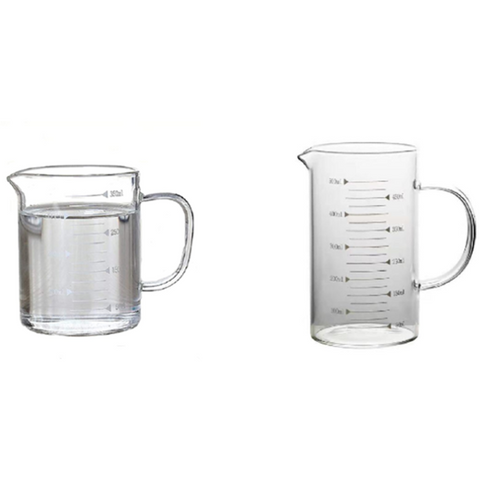 Set of borosilicate glass measuring jugs - 350ml and 500 ml