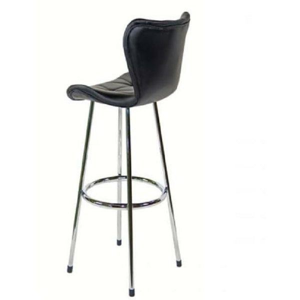 Tu2 Dimond padded Faux Leather Bar stool / Counter Stool - set of 2 - Black