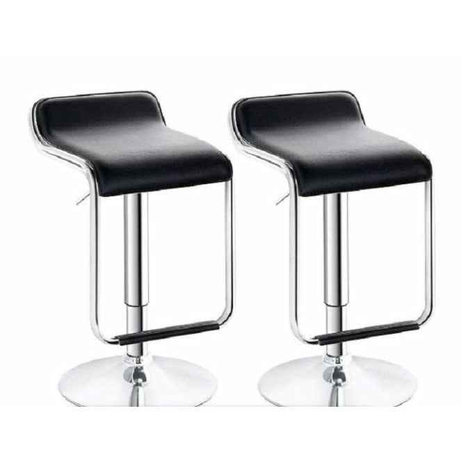 Barstool - Stylish Lowback PU leather barstools - set of 2 . Available in Black , Red or White