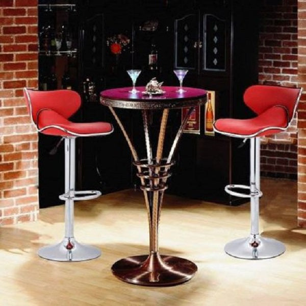 Set of 2 Modern Sports Barstools with Lint Roller - Available in Black , Brown , Red an White