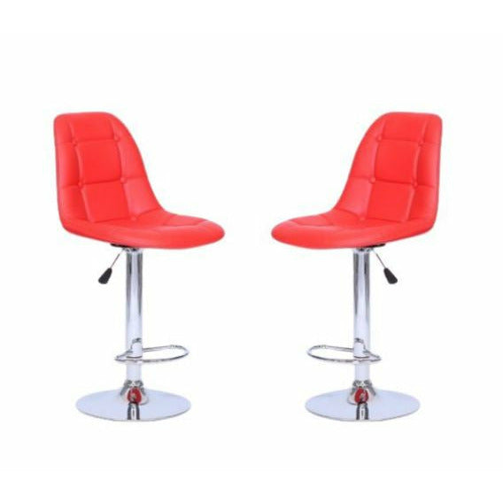 Chic Bucket Seat Bar Stools - Set of 2 - Available in Black , Red , Brown and White