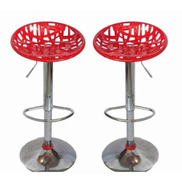 Lily Single Leaf Barstool - Set of 2. Available in Black , Red or White