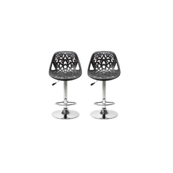 Reena Floral Barstool / Patio stools - Set of 2. Available in Black or White
