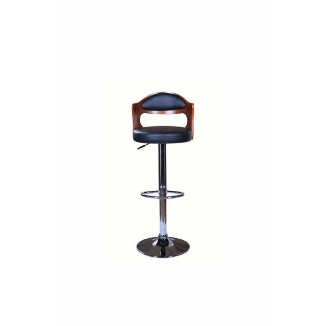 BG Contemporary Design Wooden and Leather Bar stool