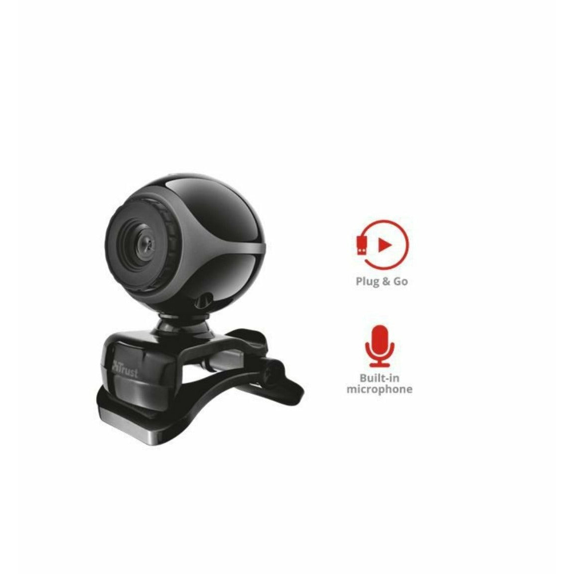 Trust in Chat Headset Pack-Includes Exis Stylish VGA Webcam