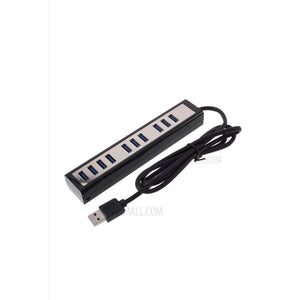 USB 3.0 Super Speed 10 Port Hub - Black and Silver