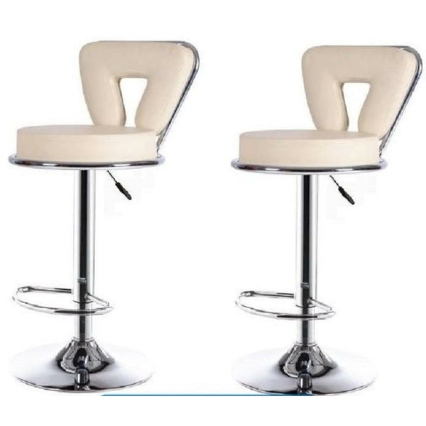 Ronell Modern Italian design swivel bar stools - set of 2 - White