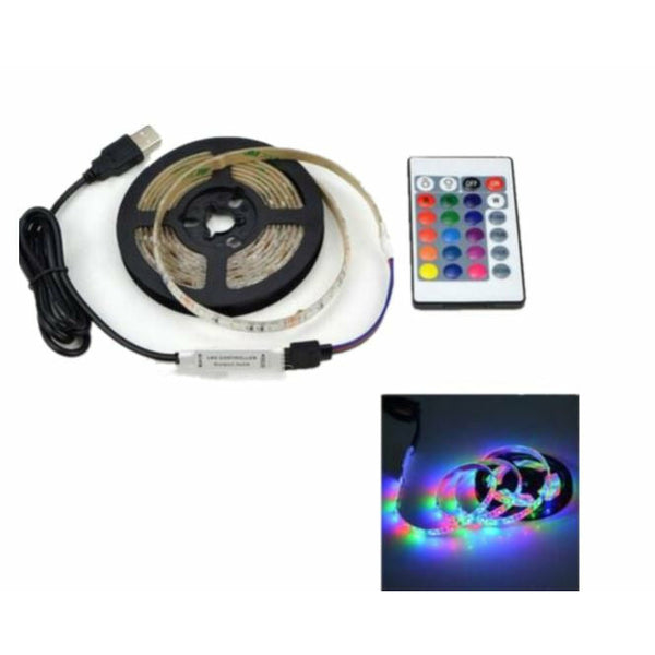 RGB 5M USB Powered LED Strip - with 4 Modes with 16 Colours